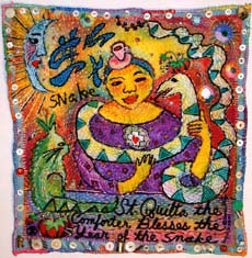 St Q Blesses the Year of the Snake. Susan Shie 2003.