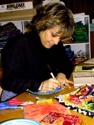 Robin Hartman writing.  Susan Shie 2003.