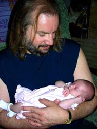 Grandpa John and Olivia.Susan Shie 2005.