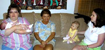 Women at the Belmont Party.Susan Shie 2005.