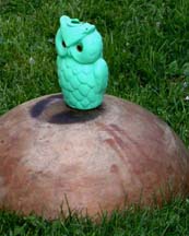 The mean bowling owly.Susan Shie 2005.