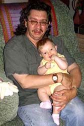 Jimmy holding Eva.Susan Shie 2005.