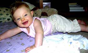 Eva rolling over.Susan Shie 2005.