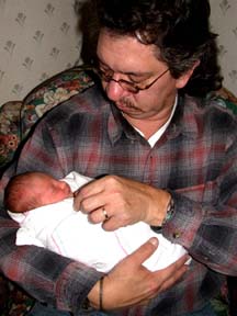 Eva and her Jimmy GrandDaddy.Susan Shie 2004.