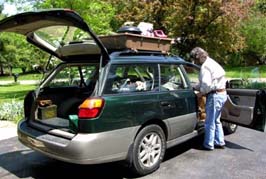 Jimmy packs for Grayling.Susan Shie 2005.