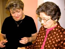 Katy Prescott and her mother Katherine Watts.Susan Shie 2004.