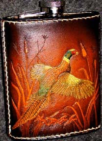Pheasant flask made by Jimmy Acord.James Acord 2005.