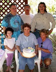 Mama Wanda's 76th birthday party with her kids and Karlie.Susan Shie 2005.
