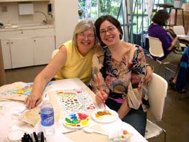 Lois Flynn and her daughter Sara.Susan Shie 2004.