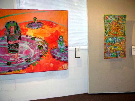 Dinah Sargeant and my pieces at QN.Susan Shie 2005.