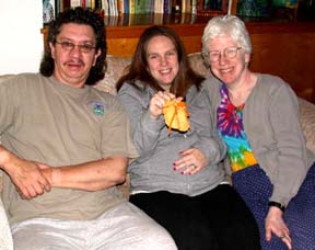 Jimmy, Gretchen, and me after the shower.Susan Shie 2004.