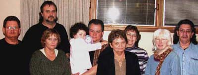Wanda and all us kids, late April, 2005.Susan Shie 2005.